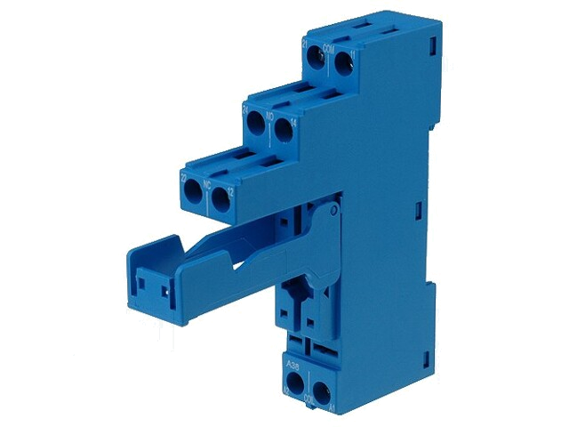 Socket; 10A; 250VAC; op DIN-rail; schroefklemmen; -40÷70°C; IP20 Socket; 10A; 250VAC; op DIN-rail; schroefklemmen; -40÷70°C; IP20